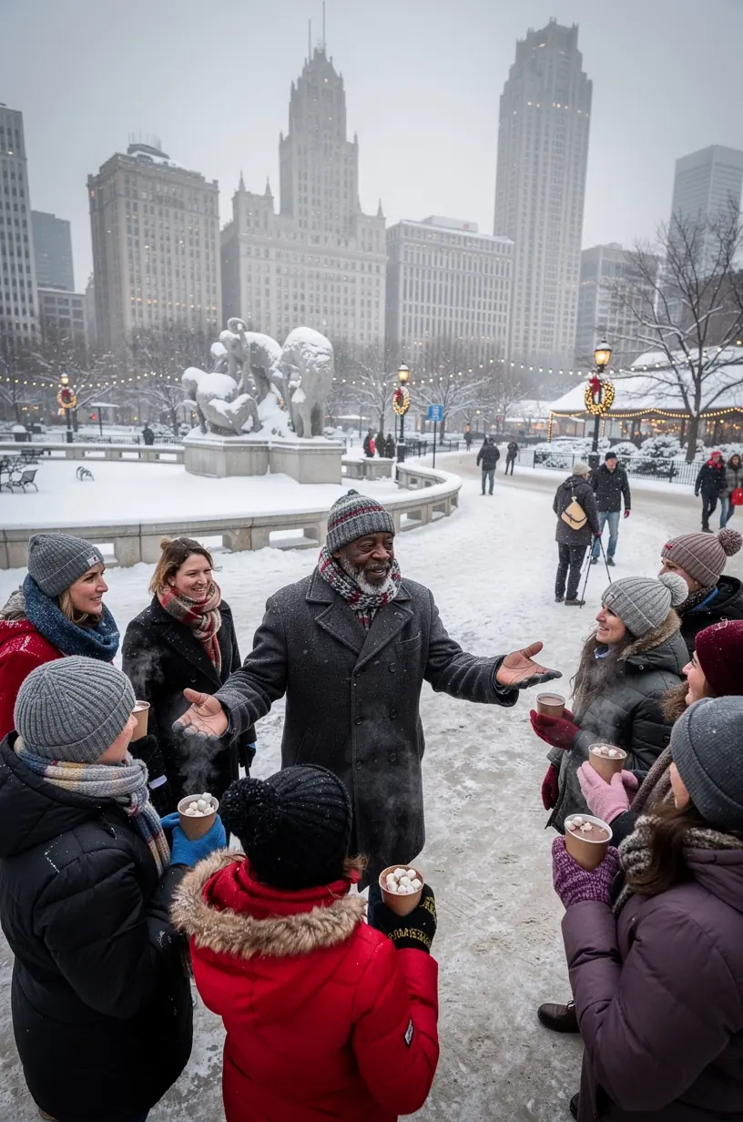 Personalized tour guide assisting travelers in a city.